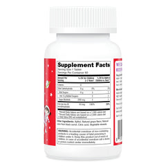 Close-up of BioFe Pure Iron Chewables tablet showing grape flavor and easy-to-chew texture