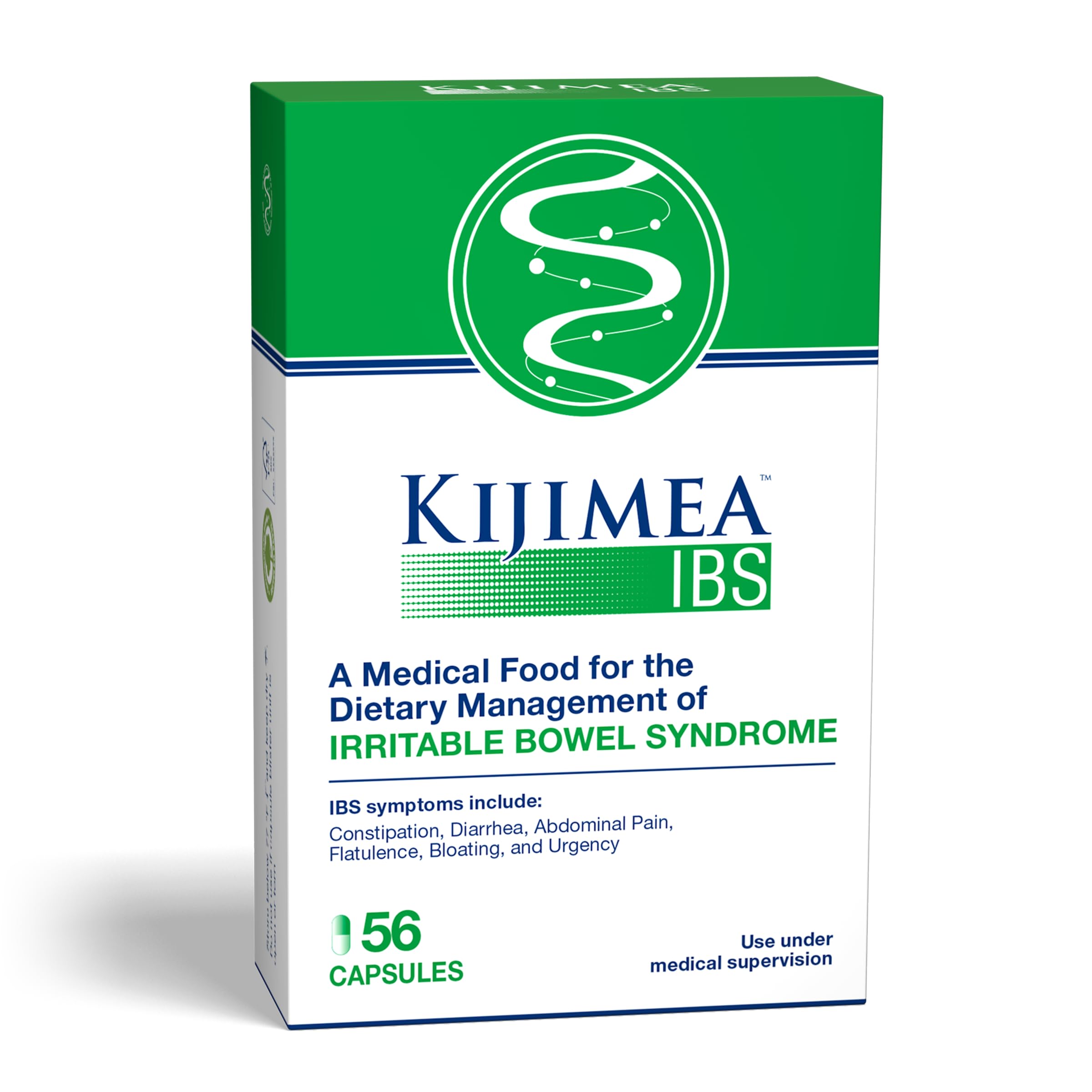 Kijimea IBS bottle, medical food for digestive support.