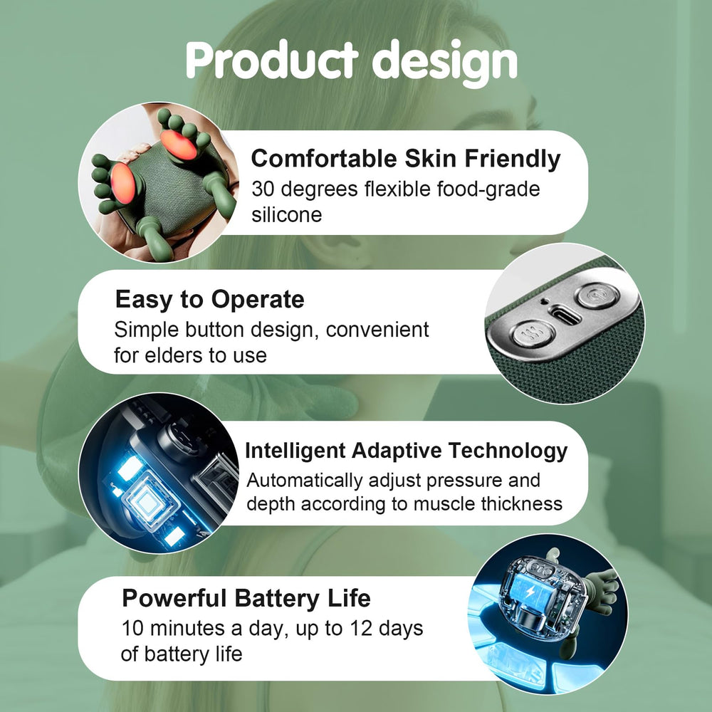 Kilicomy neck massager rechargeable battery for cordless sessions