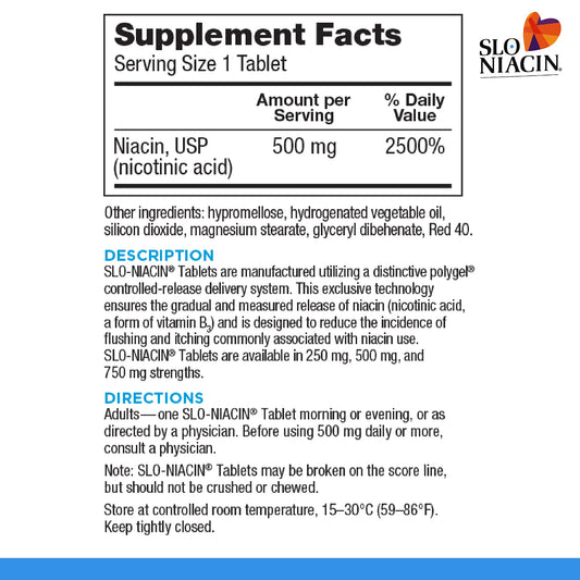 Kinara Slo Niacin polygel-release tablets reduce flushing while supporting metabolism