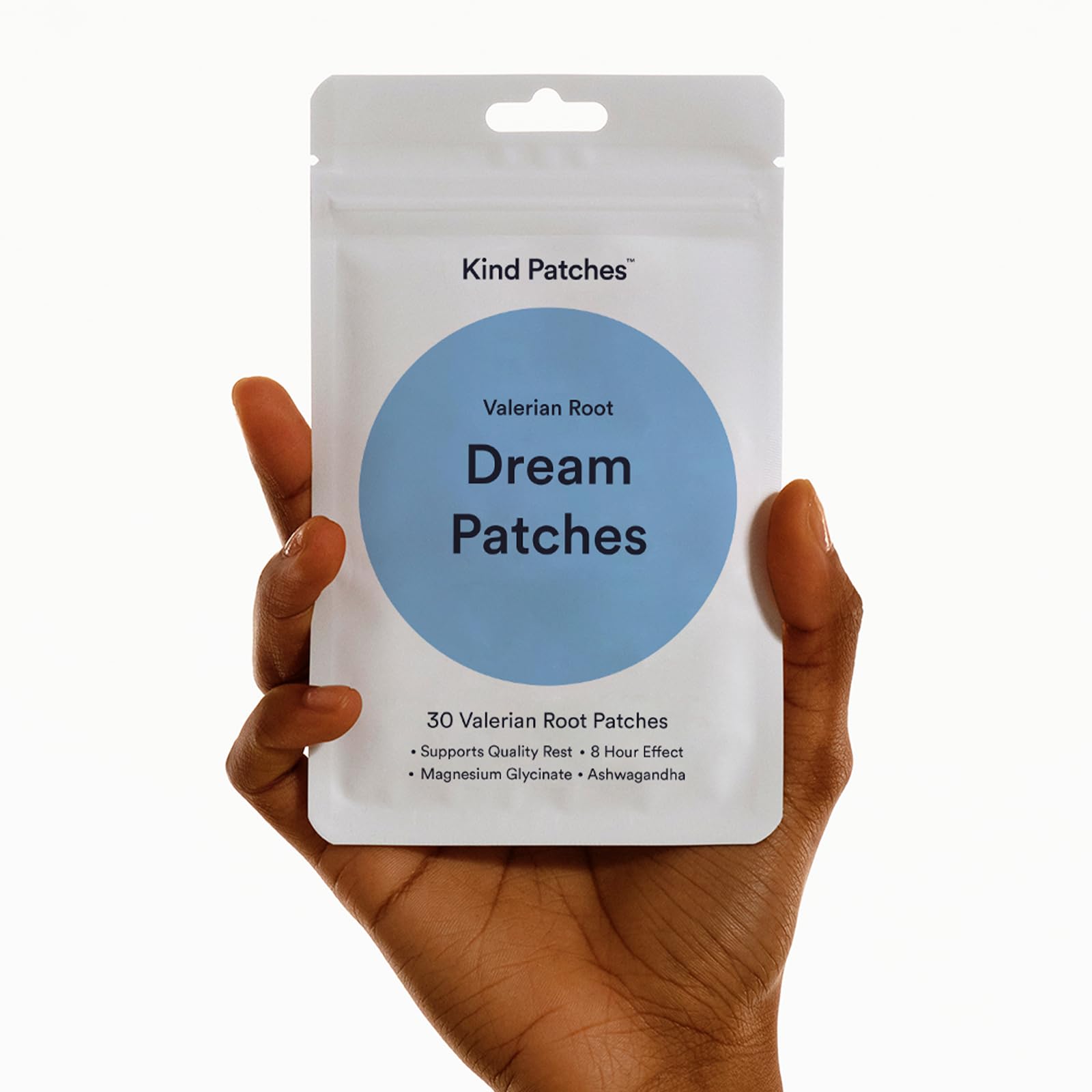 Magnesium-infused patch from Kind Patches for deeper rest.