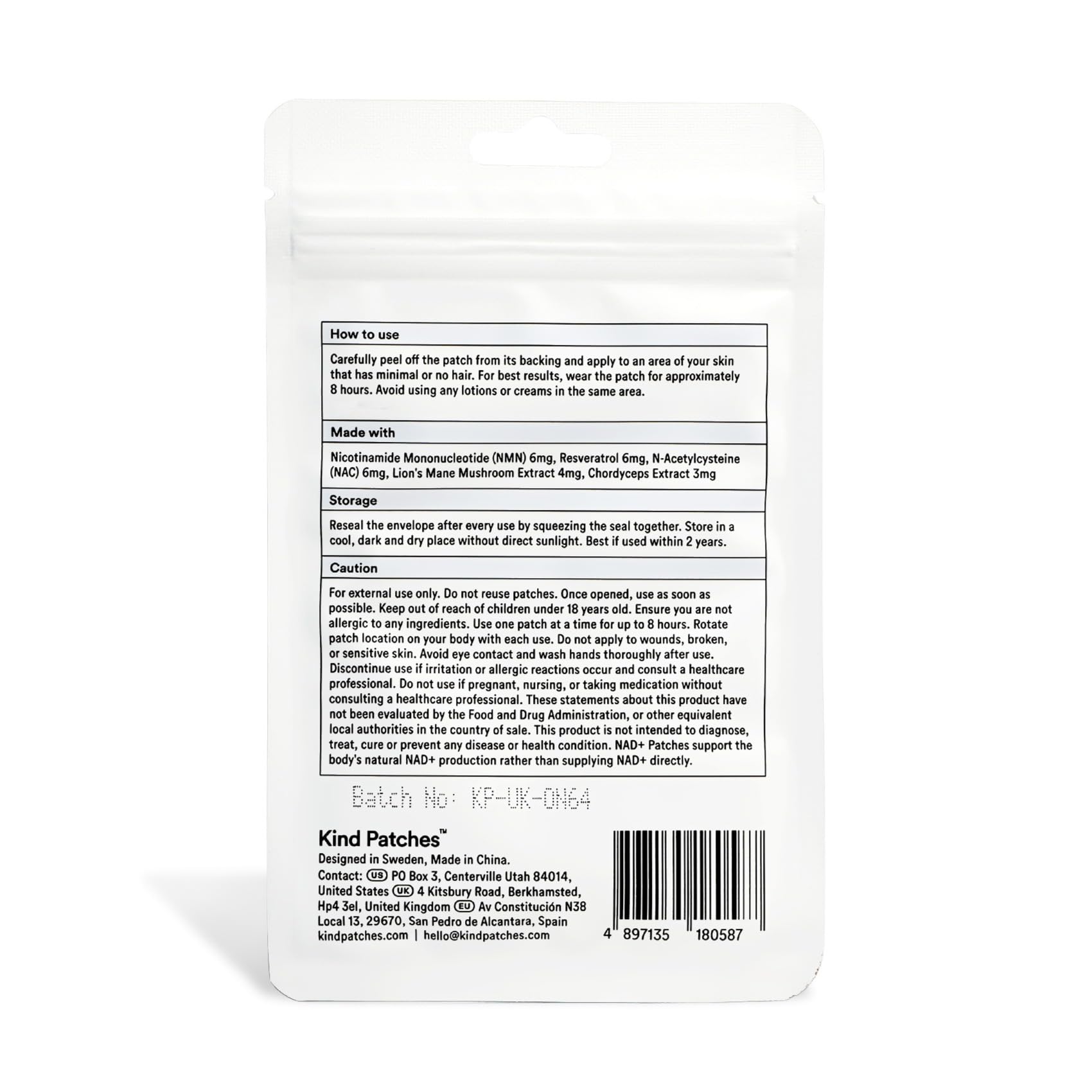 Kind Patches NAD Plus application on skin during morning routine.