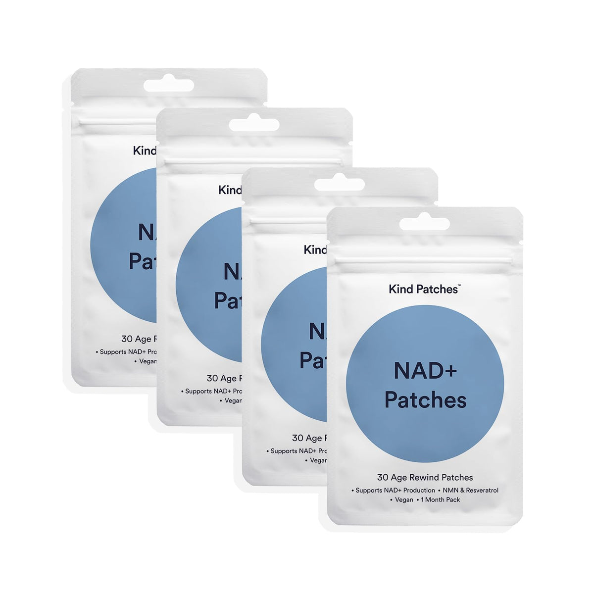 Kind Patches NAD Plus packaging for an easy at-home skincare routine.