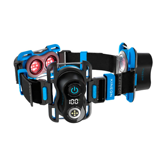 Kineon Move+ Pro 2.0 wrap on arm targets muscles for focused recovery.