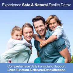 Adult taking Zeolite Drops with water as part of routine