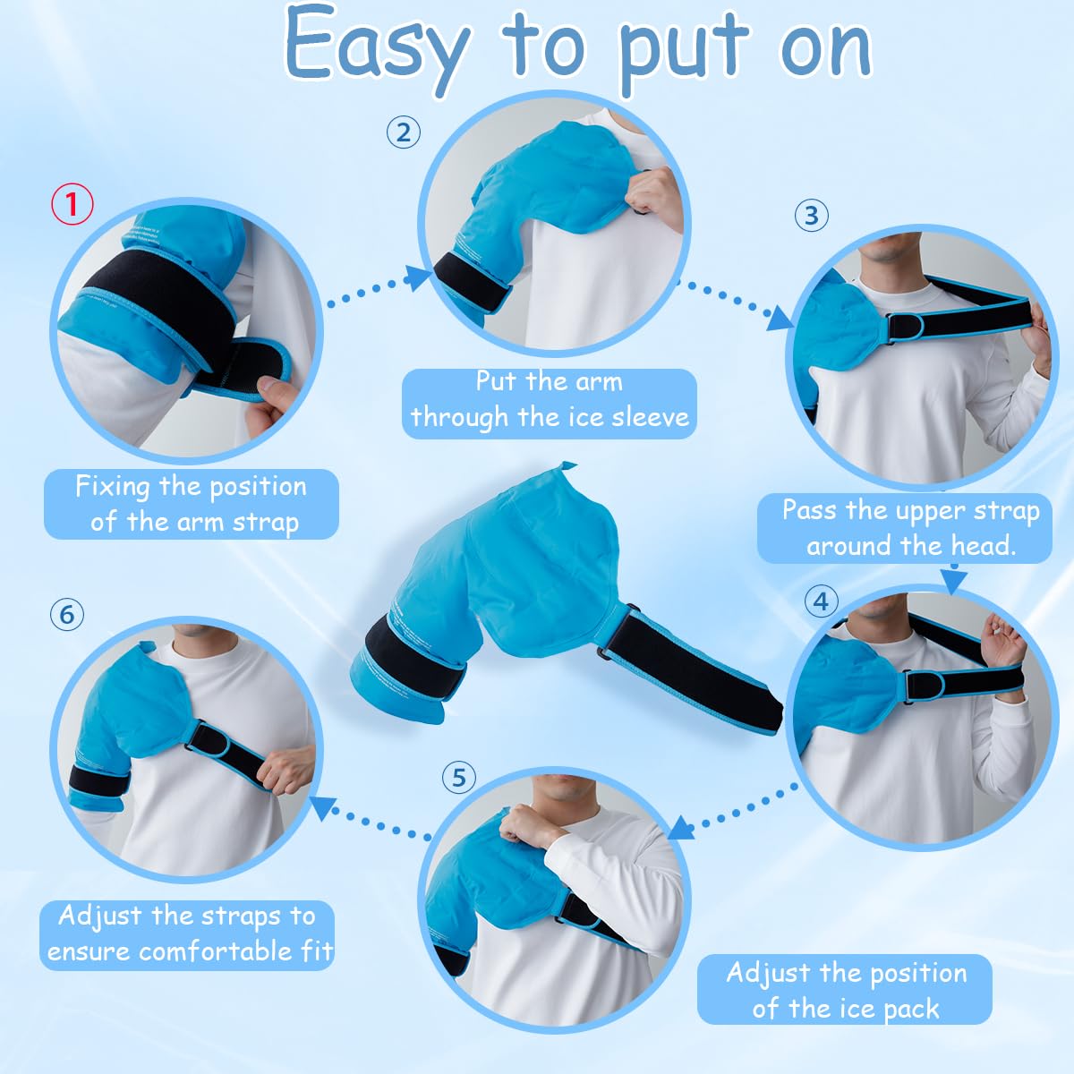 King Mills dislocated shoulder brace with adjustable strap.
