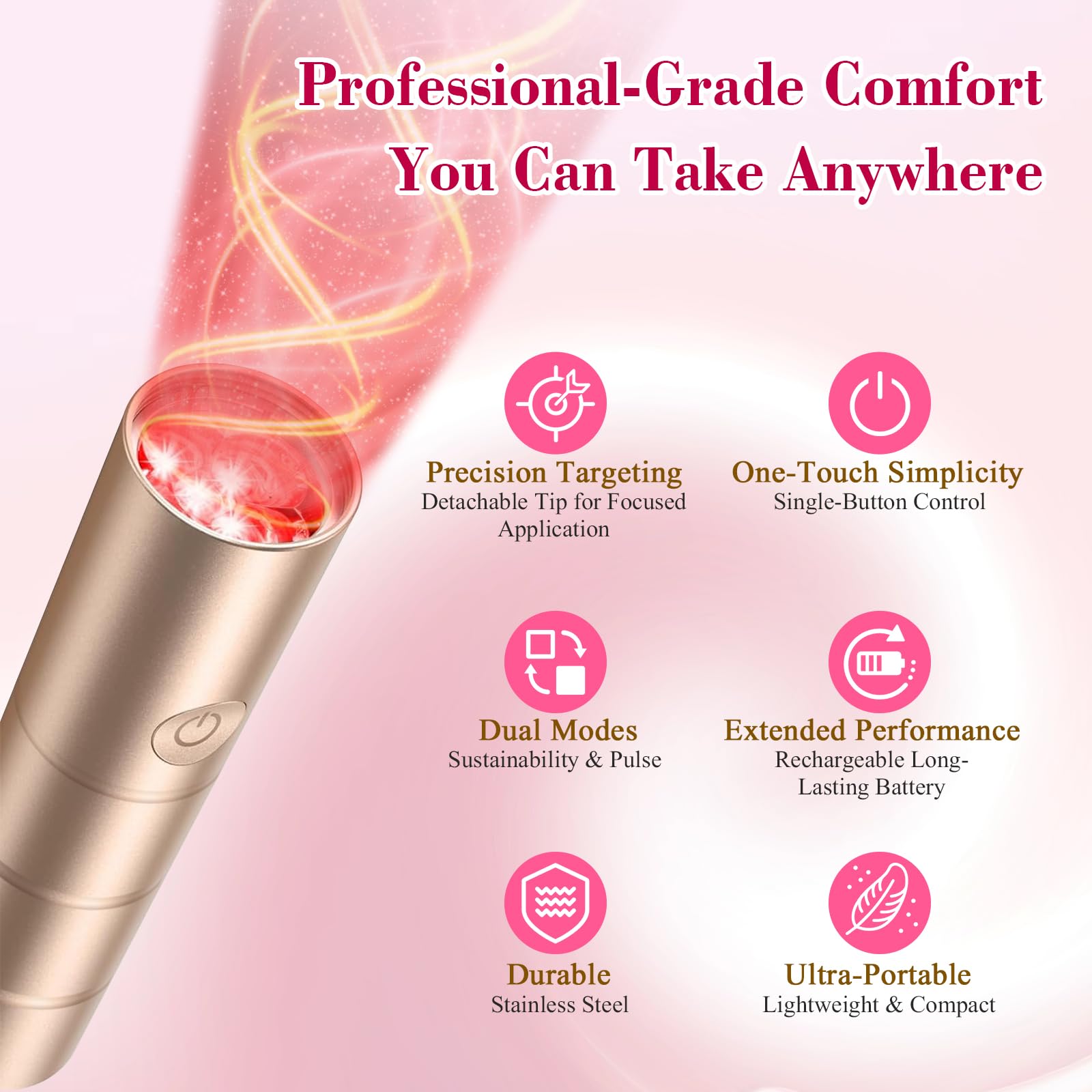 Kingcar red light therapy used on legs or shoulders for gentle warming and comfort.