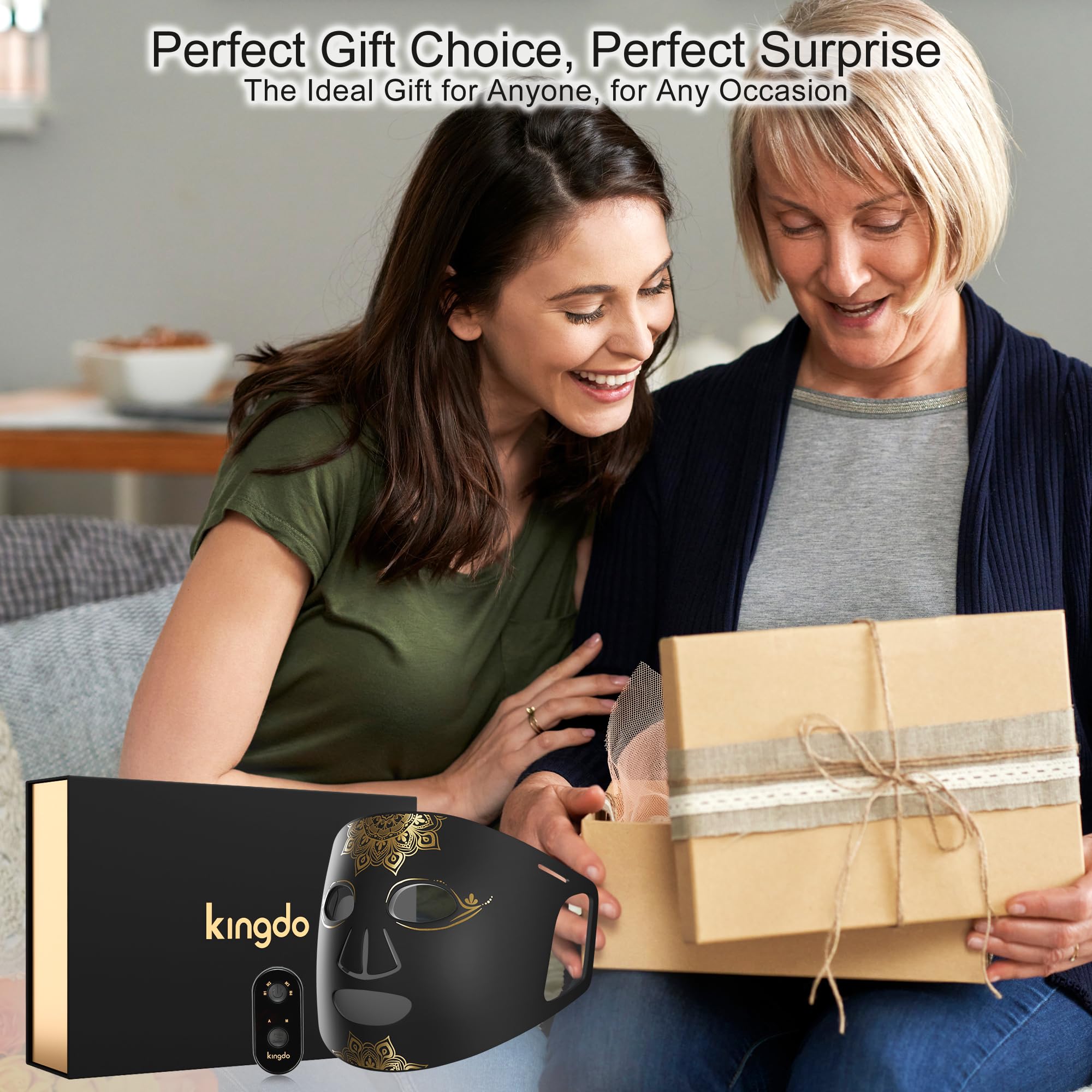 KINGDO portable rechargeable mask for on-the-go treatments