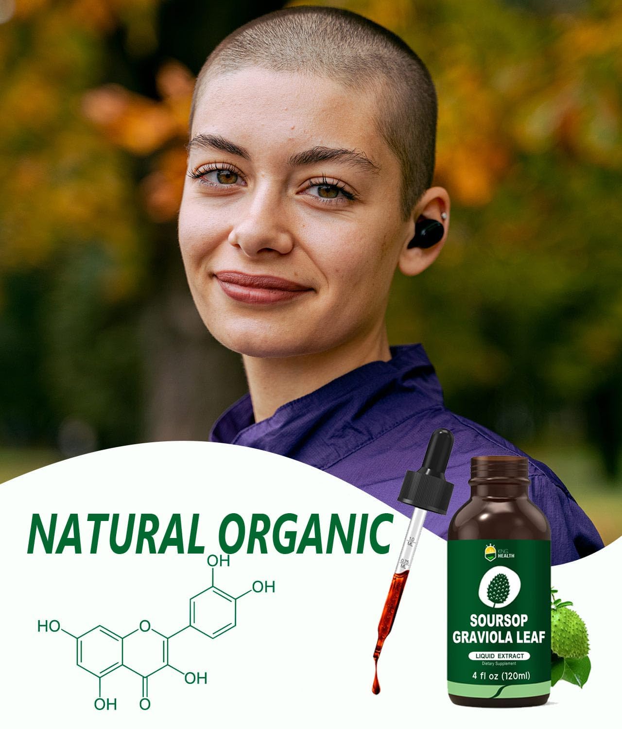 KingHealth vegan, non-GMO label on the bottle
