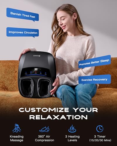 KINGJOY 3D shiatsu rollers conform to your foot shape for precise pressure.