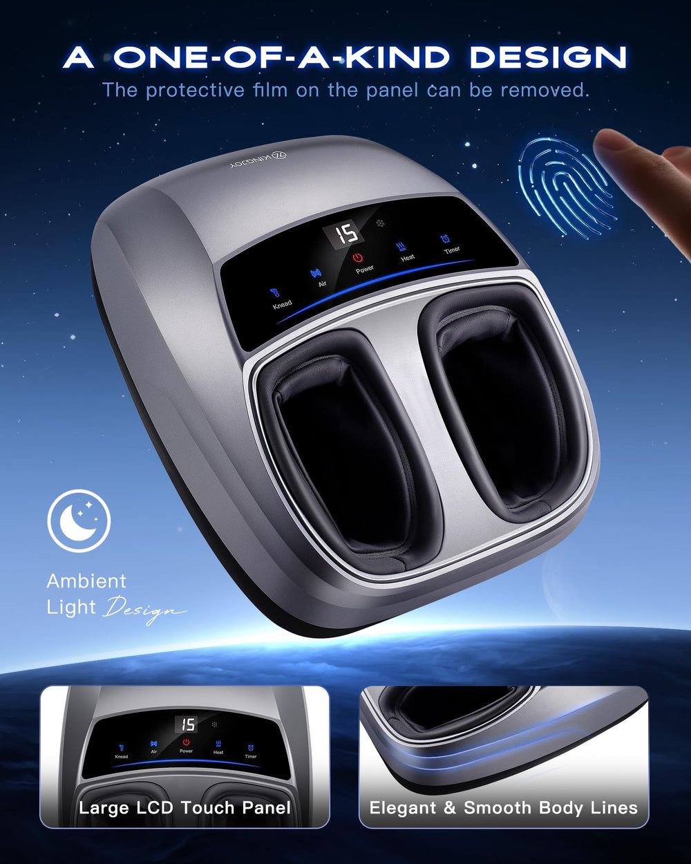 Kingjoy Foot Massager compact portable design for home or office