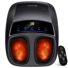 KINGJOY Foot Massager with heat offers dual-zone warming for relaxing tired feet.
