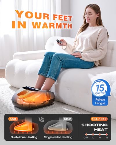 Kingjoy Foot Massager LCD remote control and large display for easy use