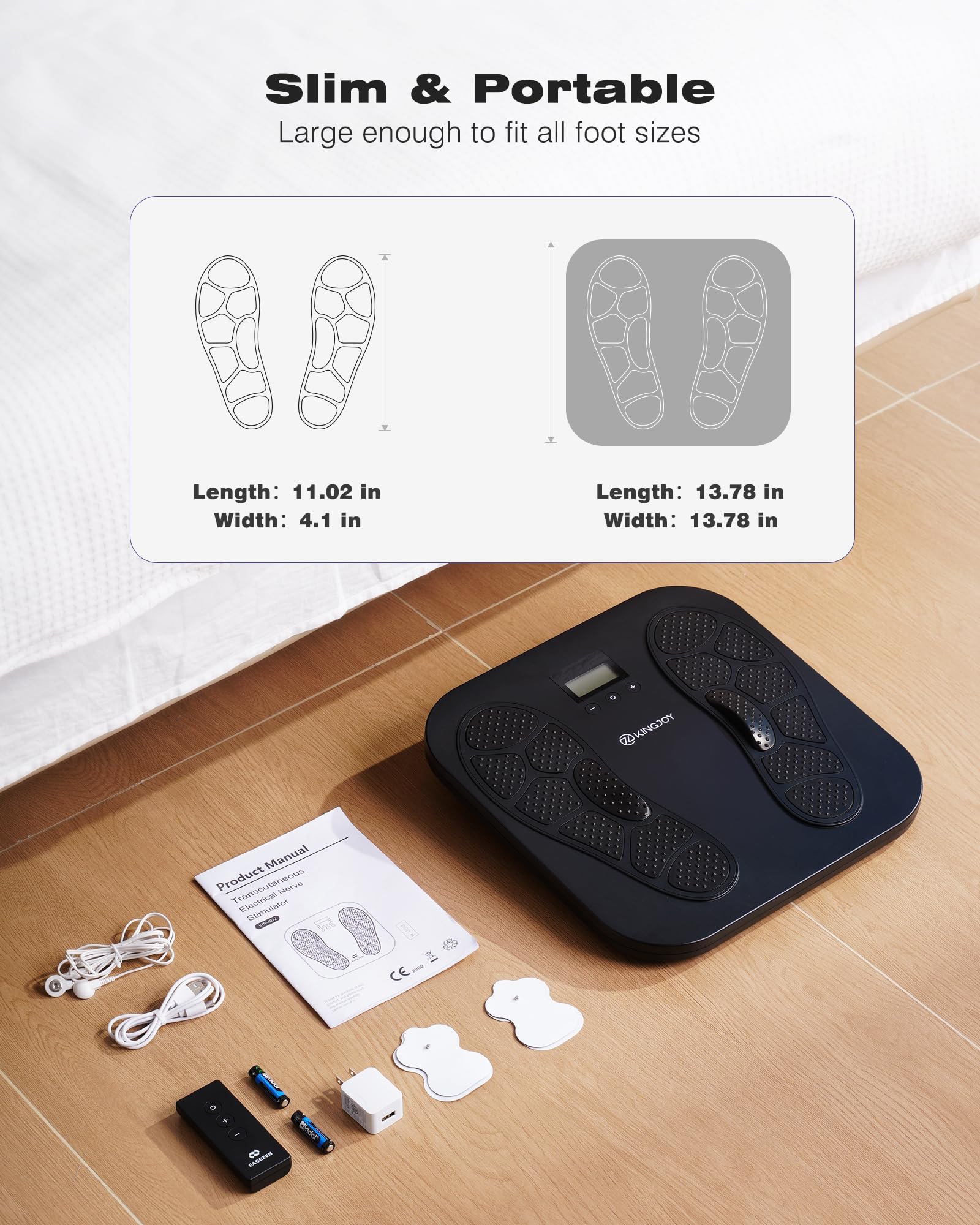 KINGJOY portable design supports use at home, work, or travel