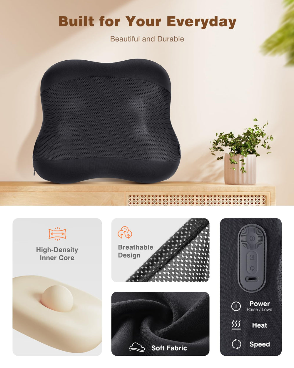 Simple one-button control for effortless operation.