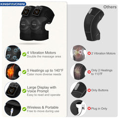 KingPavonini knee massager wraps around the joint for balanced relief