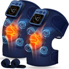 KingPavonini knee massager displaying heat levels for customizable warmth