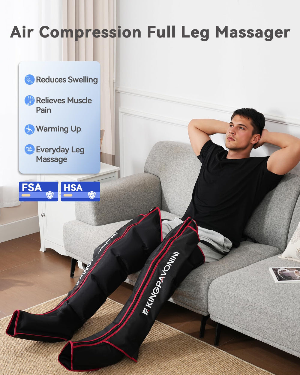 KingPavonini massager side view highlights portable design for travel and gym use.