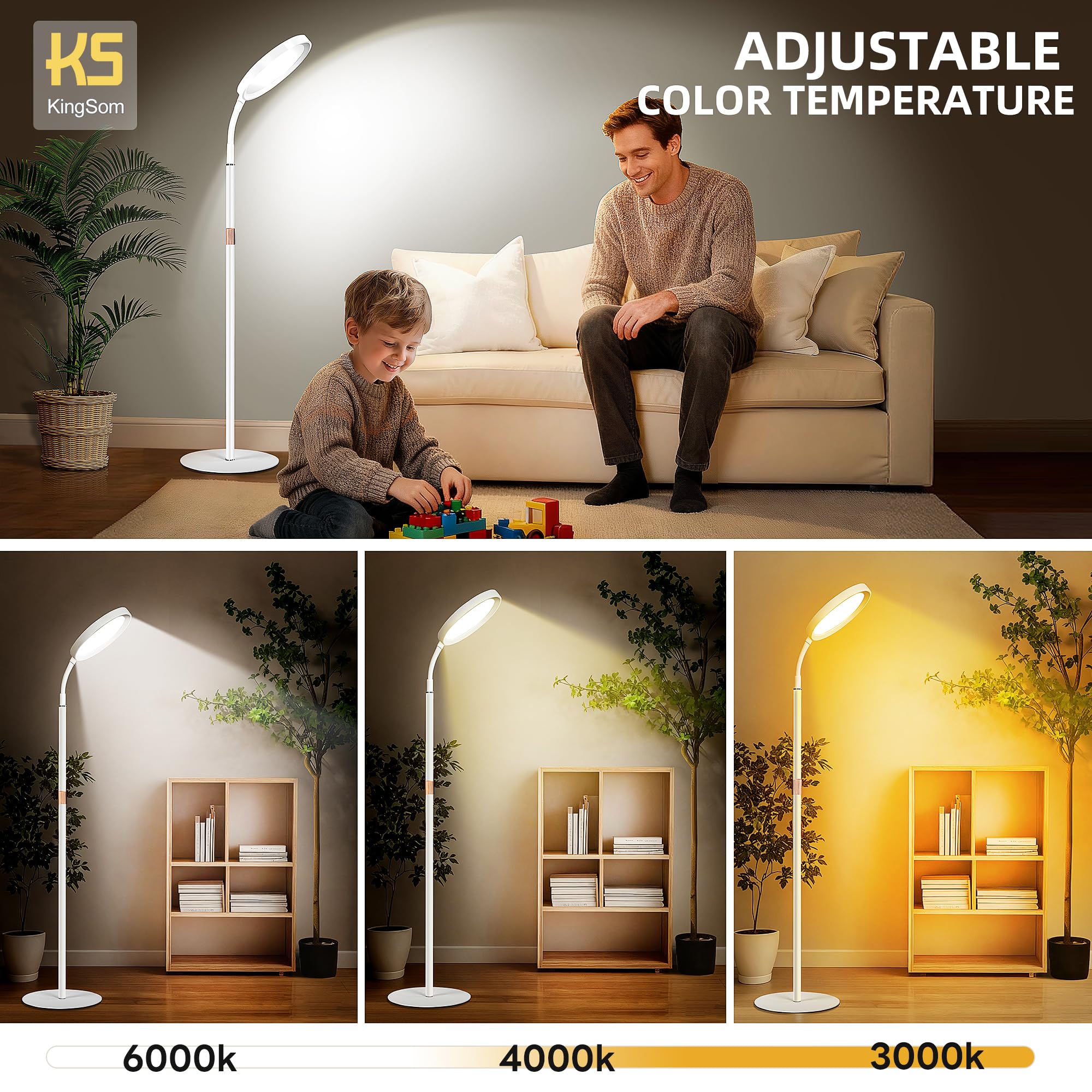 KingSom LCD remote control for easy brightness and timer setup