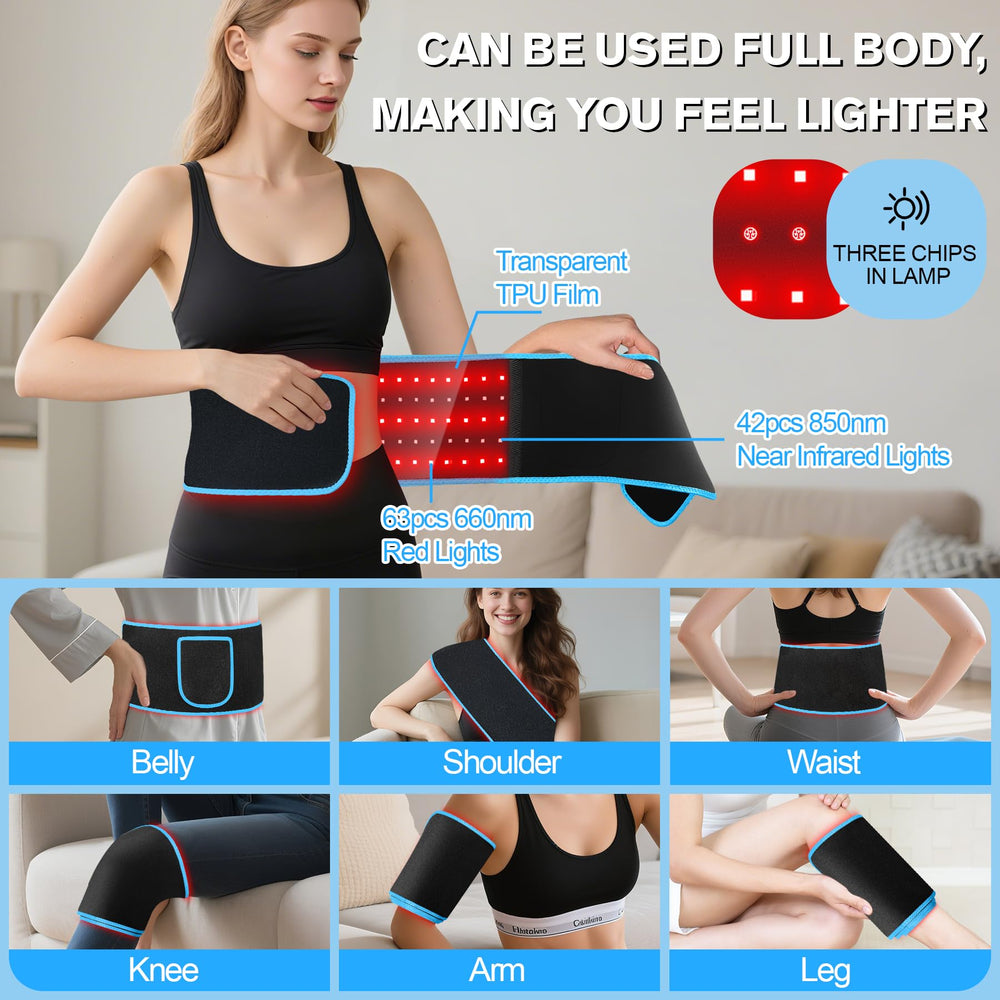 KingSom Red Light Belt red plus infrared mode for versatile warmth
