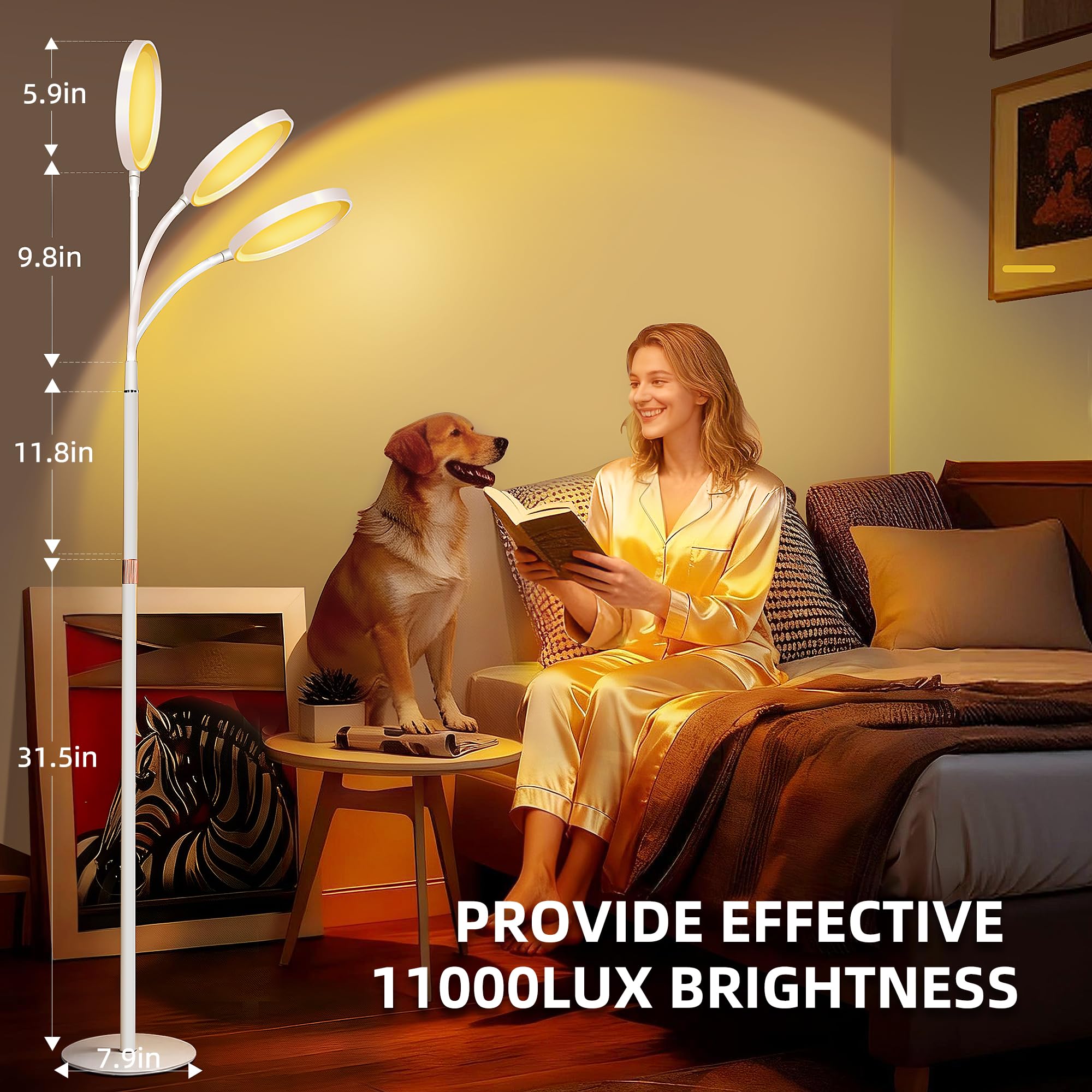 KingSom 3 color temps and 9 brightness levels for custom lighting