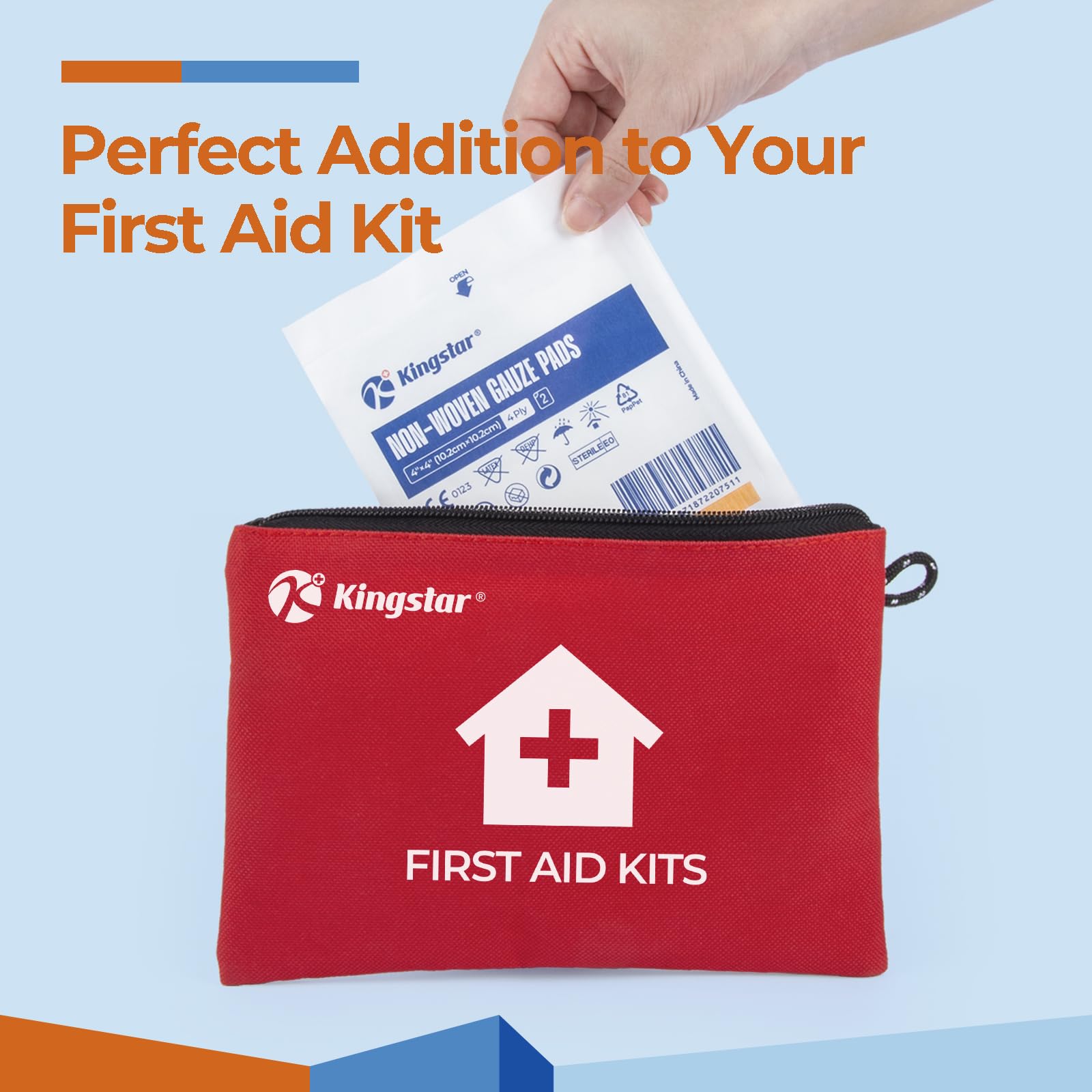 Kingstar clinical gauze pad 4x4 ideal for wound prep.