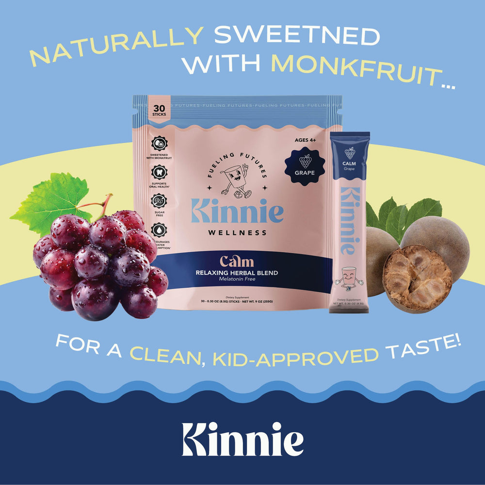 Kinnie Calming grape sticks in travel kit for easy wind-down