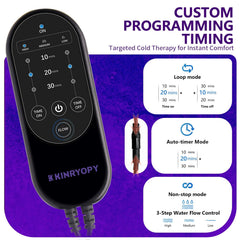 KINRYOPY controller settings display shows timer and flow options.