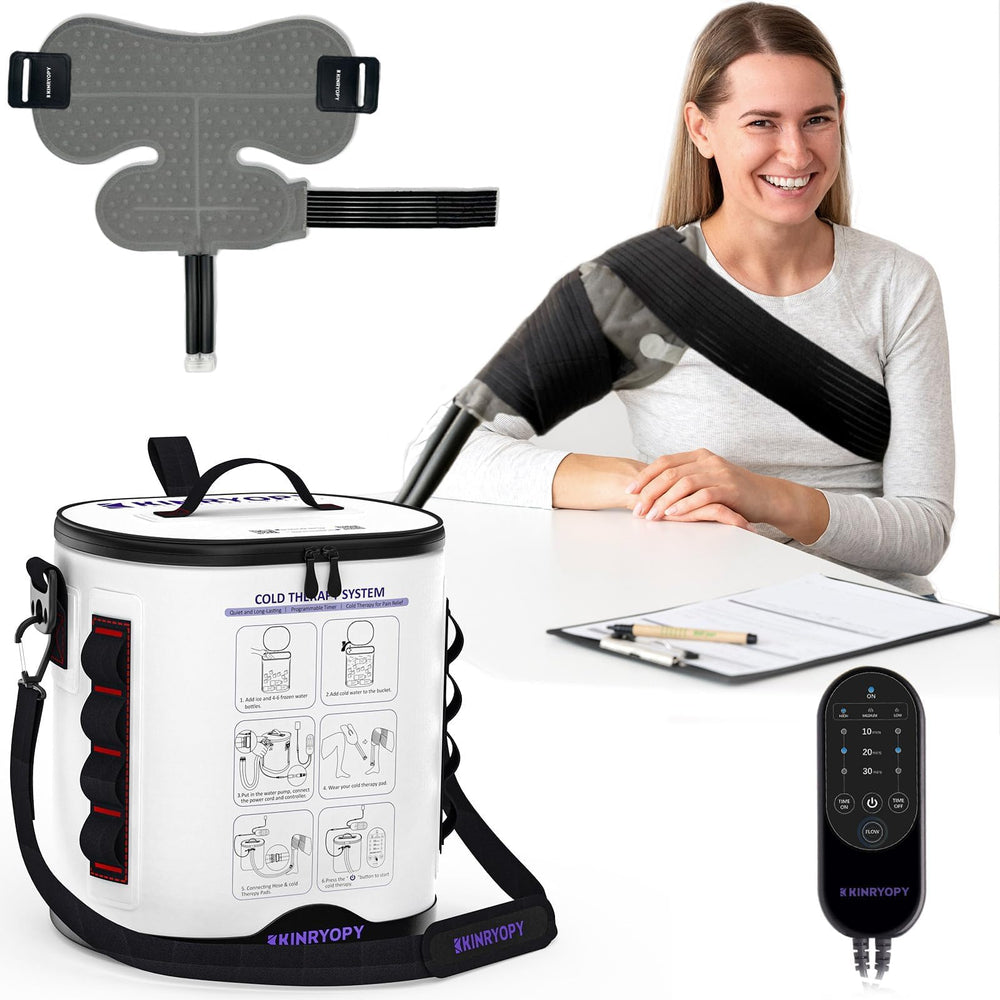 KINRYOPY cold therapy machine for shoulders delivering targeted cooling relief.
