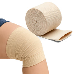 KinGrip tubular bandage arm for gentle compression and wound protection.