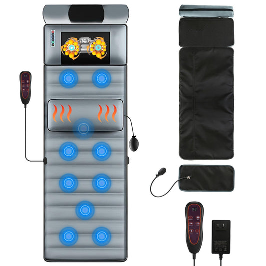 KinWarmth full-body massage mat with 10 nodes for back and leg relief.