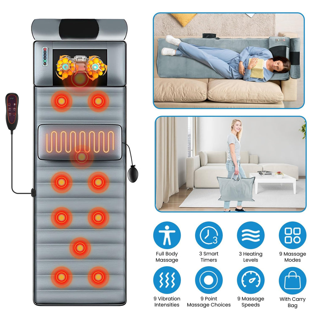 KinWarmth inflatable lumbar pillow supports lower back comfort.
