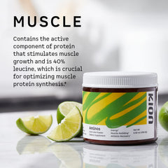 Kion Aminos all 9 EAAs graphic illustrating comprehensive amino support