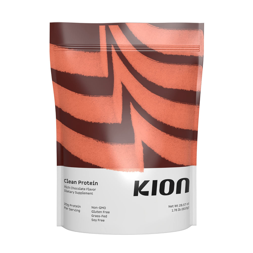 Kion Clean Protein grass-fed bottle shows premium whey for lean muscle support