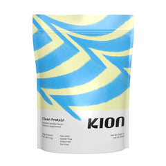 Kion Clean Protein vanilla bottle with grass-fed whey isolate and rich aroma.