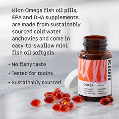 Kion Omega mini softgels are easy to swallow on busy days.