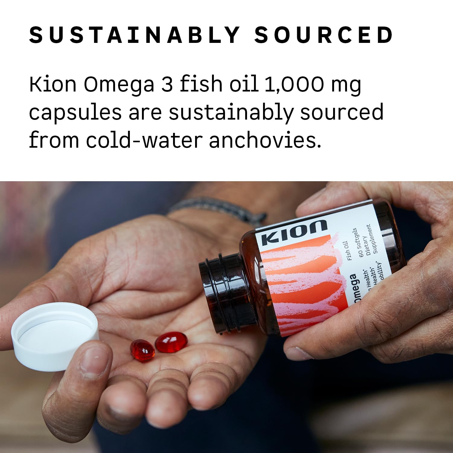 Kion Omega contains rosemary and astaxanthin for natural preservation.