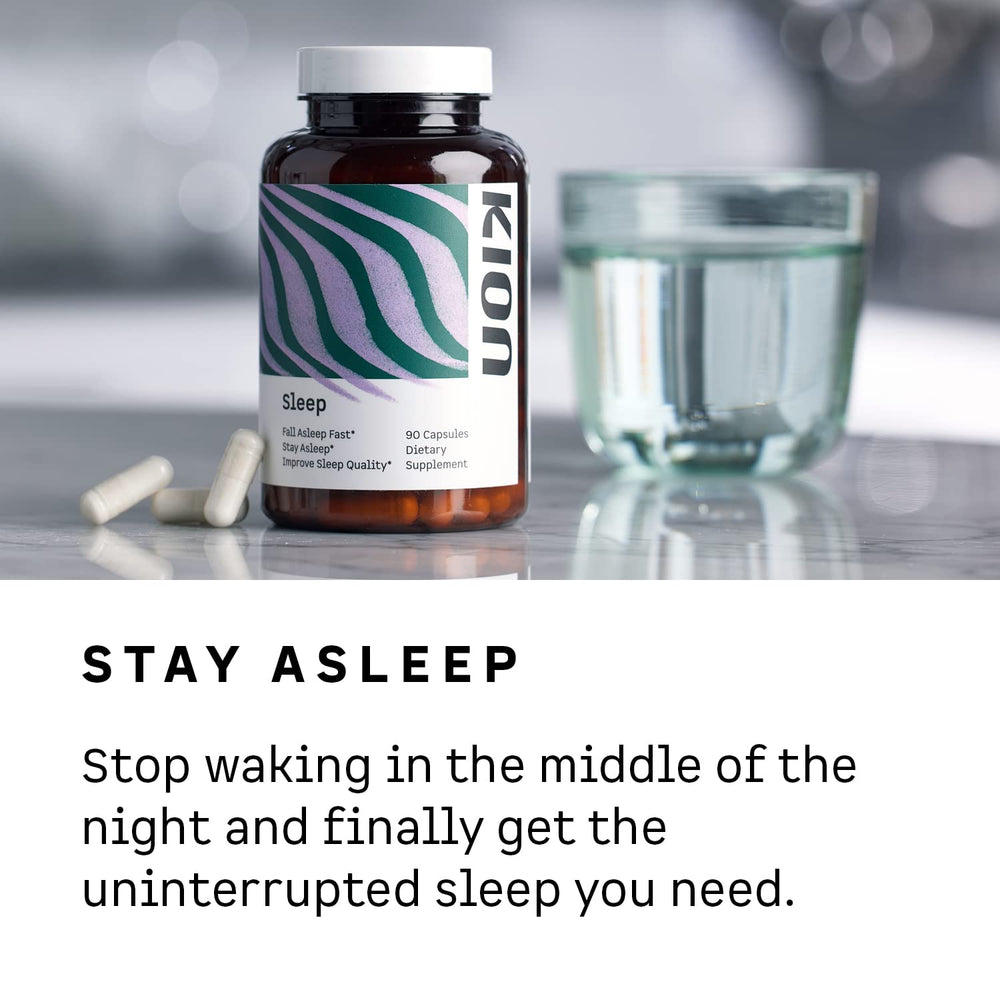 Kion Sleep measuring scoop beside bottle for consistent nightly use.