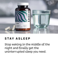 Kion Sleep measuring scoop beside bottle for consistent nightly use.