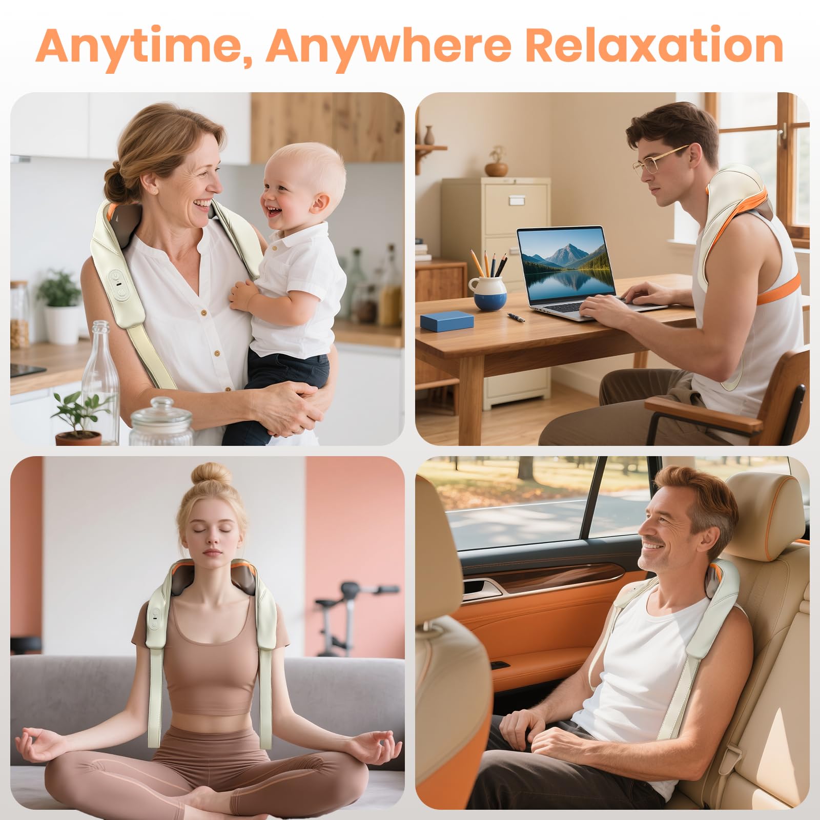 KIOWOLFVIS Hands-free wearable design enables massage during daily tasks