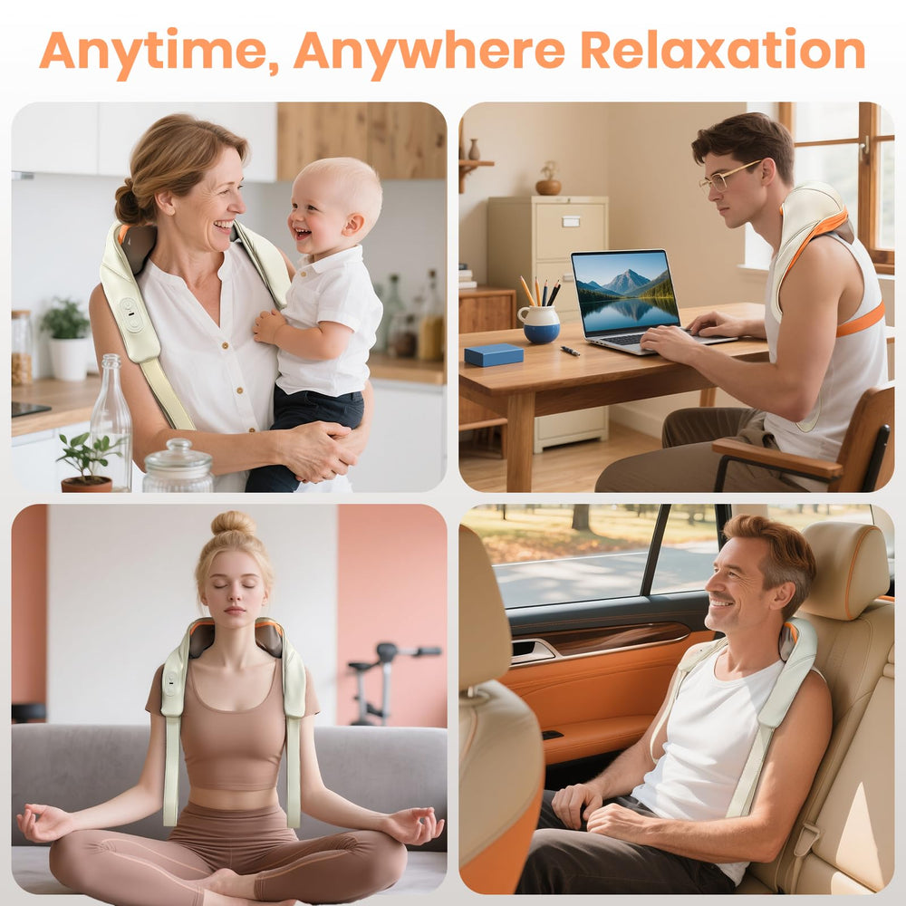 KIOWOLFVIS Hands-free wearable design enables massage during daily tasks