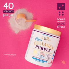 Kiperin Purple Collagen Peptides scoop shown for easy daily use.