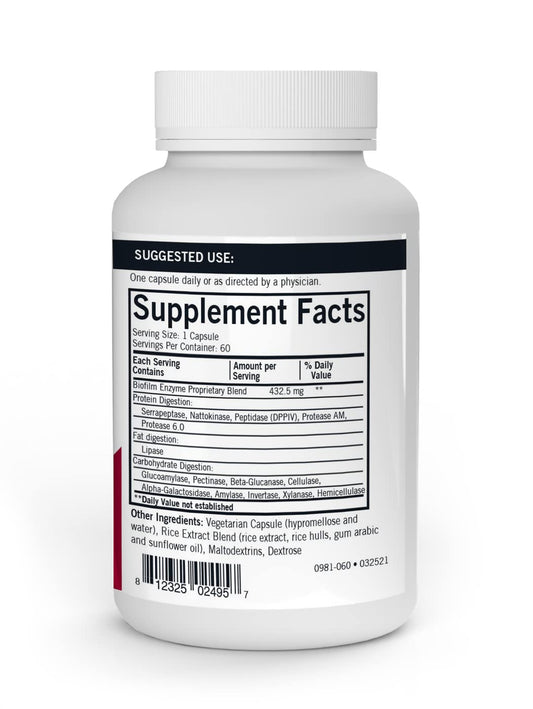 Kirkman Biofilm Defense capsules in focus, convenient daily supplement.