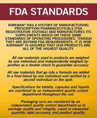 Kirkman capsules on wood table convey easy wellness integration.