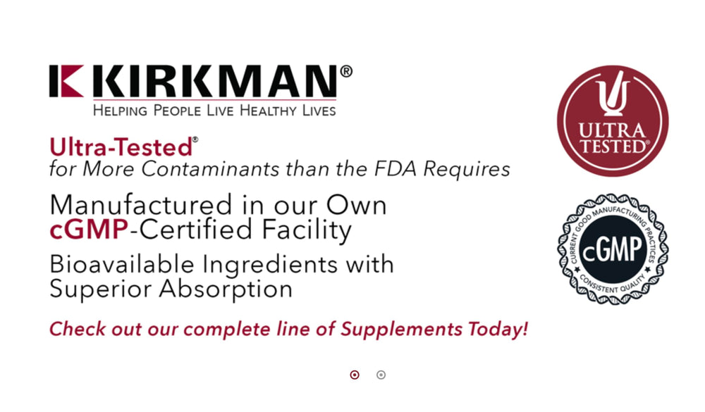 Kirkman CoQ10 bottle sideview noting mitochondria energy production benefits