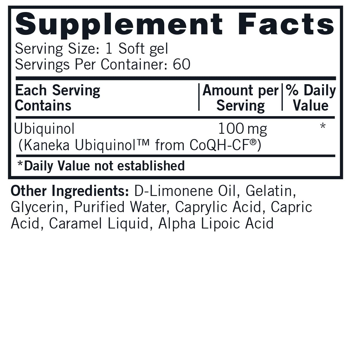 Kirkman CoQ10 Ubiquinol capsule in glass bottle highlights easy daily supplementation