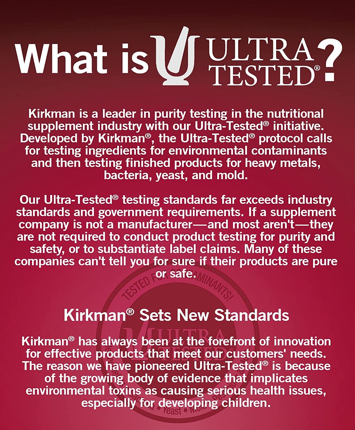 Kirkman hypoallergenic formula packaging free from common allergens.