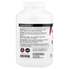 Label view of Kirkman hypoallergenic formulation for gluten and casein-free needs.