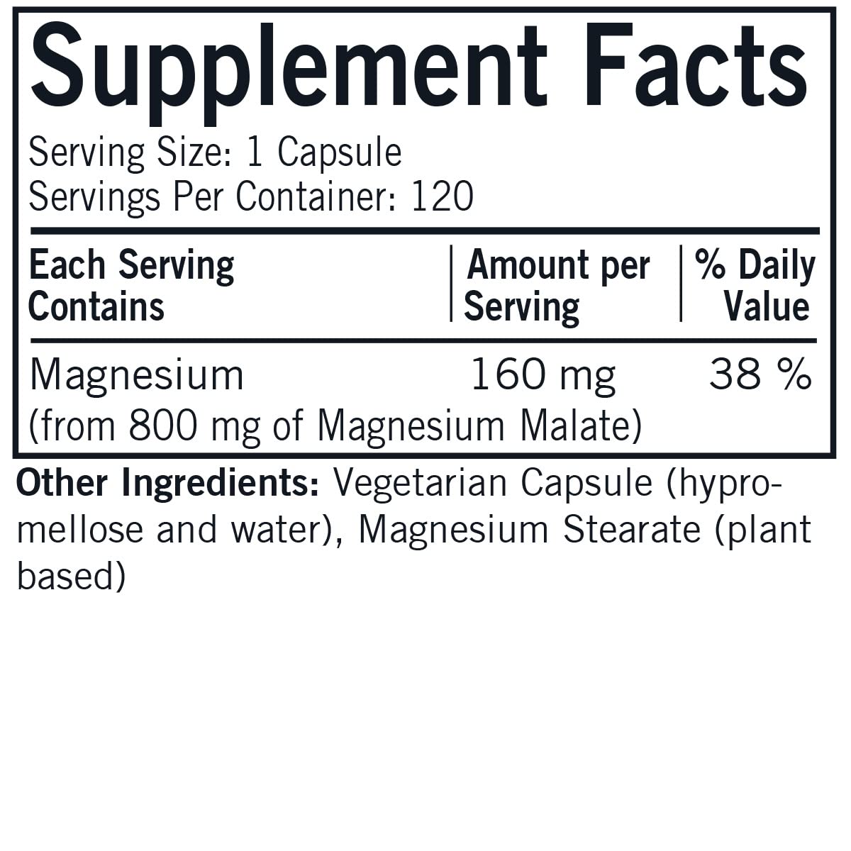 Kirkman Magnesium Malate capsules, easy-to-take daily supplement.