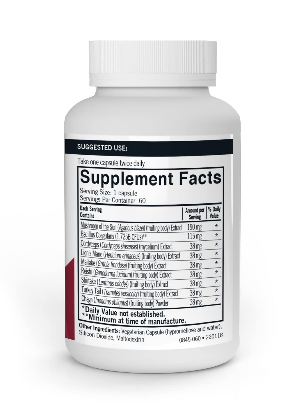 Kirkman Mushroom Gut Health capsules for easy twice-daily use.